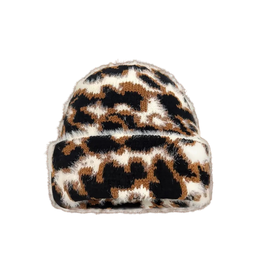 Leopard Fur Print Beanie